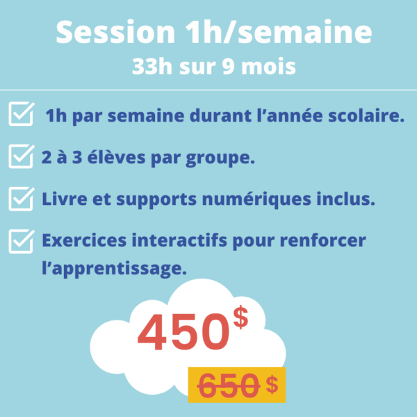 Session 1h par Semaine - 2023/2024